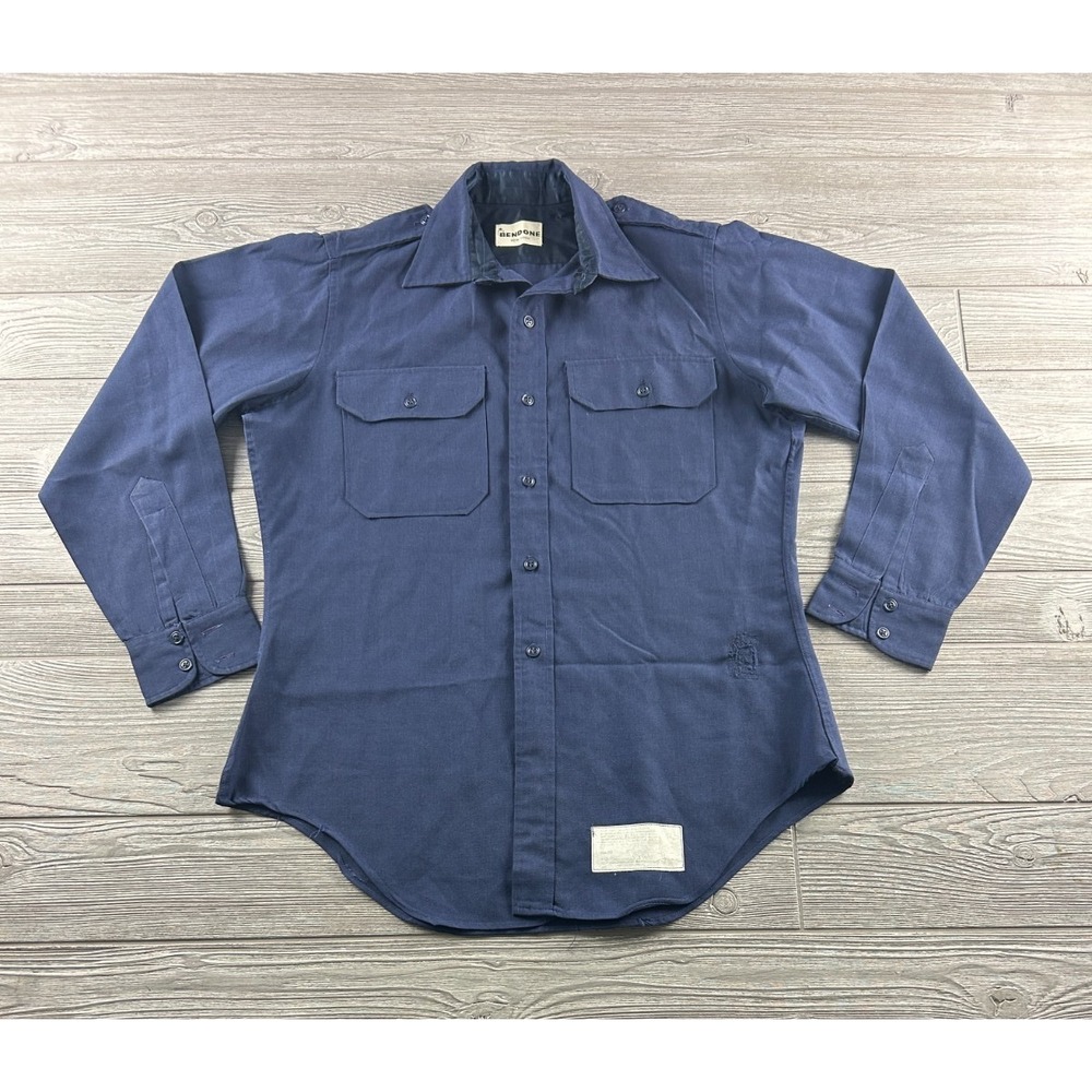Vintage Rare Bendone USAF - 60s Vietnam Era Poly/Wool Blend Button Up Long Slv
